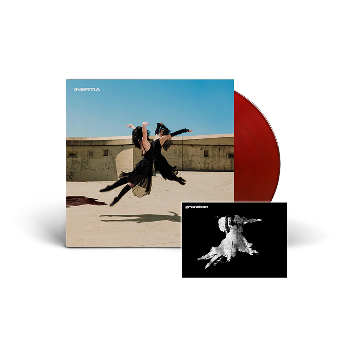 Grandson - Inertia Transparent Red Vinyl and  Signed Art Card Fan Pack
